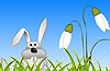 Zające na łące - e-Kartki z logo na Wielkanoc
